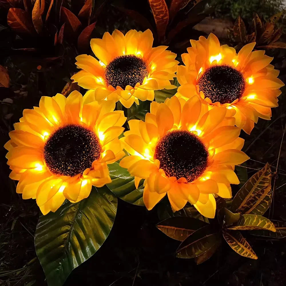 SunBloom Solar Gartenleuchte | Sonnenblumen Design | Automatisch & Wetterfest | Für Garten & Balkon