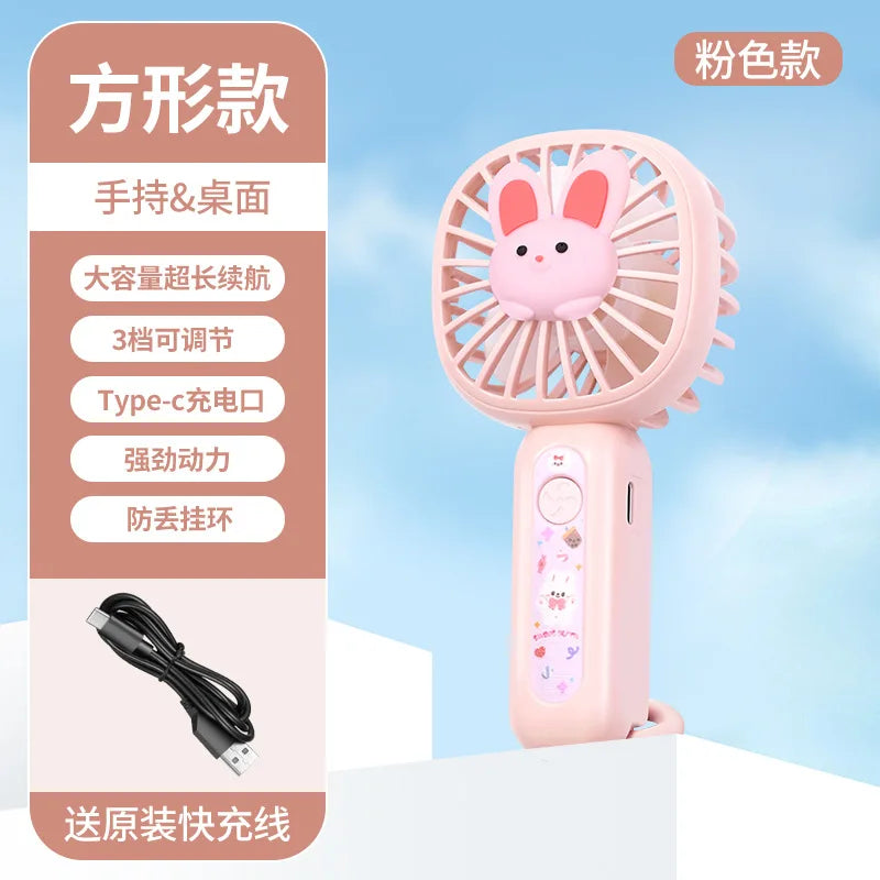 CooliPop | Handlicher Mini-Ventilator | USB-aufladbar & Leise | Für Schule, Büro & Reisen