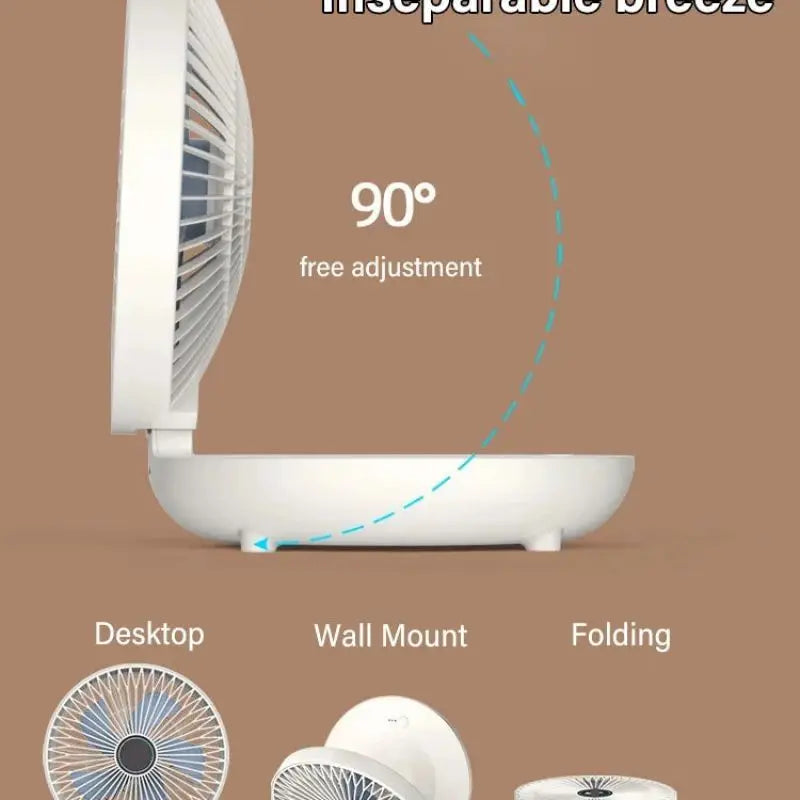 AirSwing™ – Faltbarer & Hängender Tischventilator mit USB & Nachtlicht
