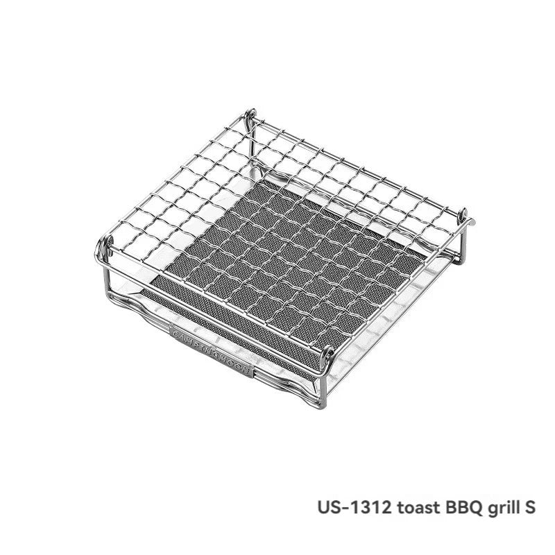Toastrya Edelstahl-Toaströster | Klappbarer Outdoor-Rost | Modell S & M | Für Feuerstelle, Gaskocher & Campingküche