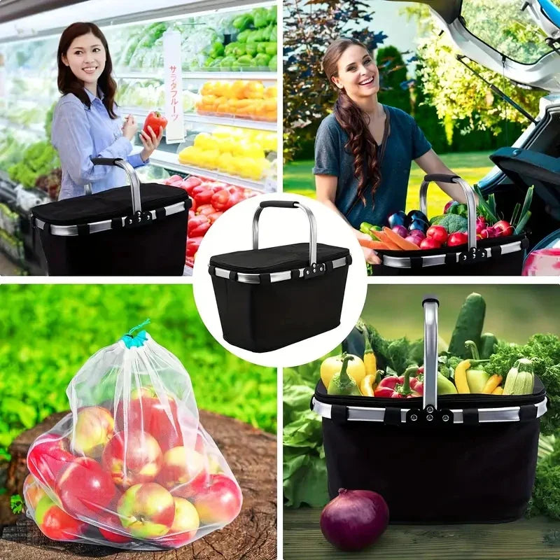 FrostoGo Isolierkorb | Faltbar & Leicht | Hält Warm & Kalt | Für Picknick & Reise