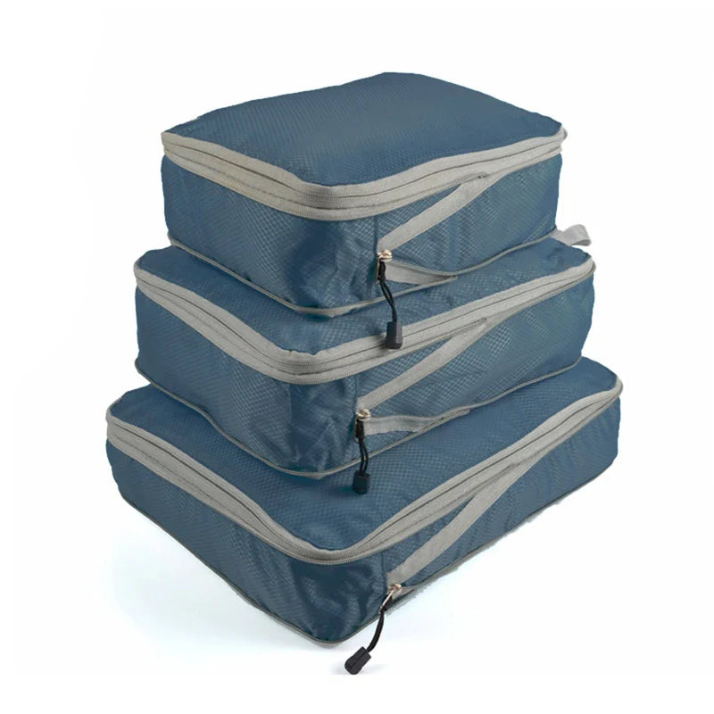 PackMate | Kompressions-Reiseset | Platzsparend & Organisiert | Atmungsaktive Mesh-Taschen