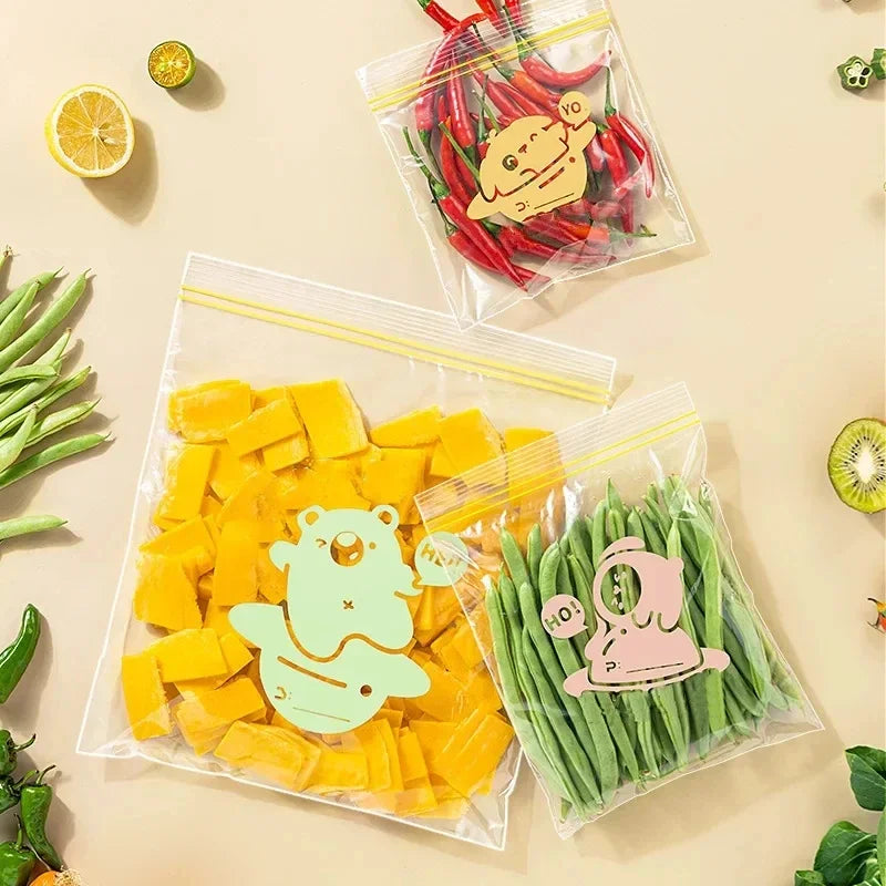 FreshGuard Zip Bags | Wiederverwendbar & Luftdicht | 3 Größen | Für Lebensmittel, Snacks & Aufbewahrung