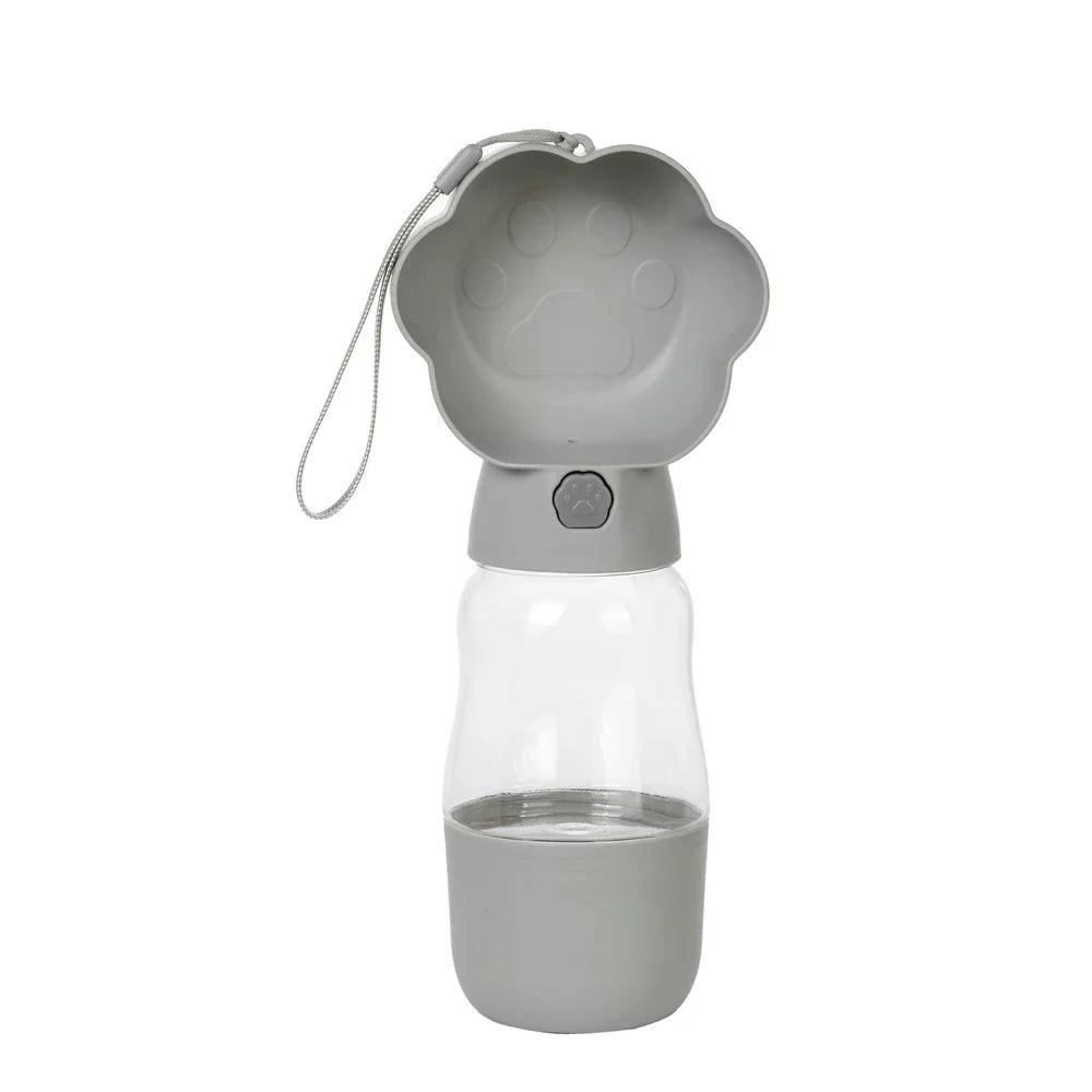 Pawava DuoGo | Wasser & Futterflasche | 2-in-1 Design | Für Unterwegs | Auslaufsicher & Kompakt