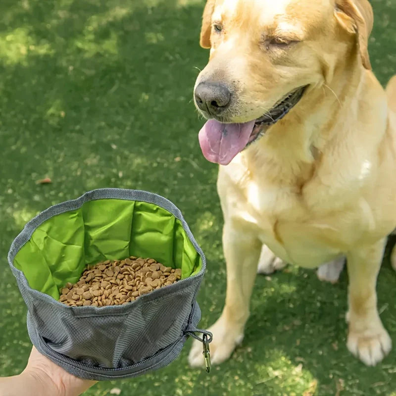 PawVoyage | Faltbarer Outdoor-Reisenapf für Hunde & Katzen | Wasserdicht, leicht & kompakt | Perfekt für Spaziergänge, Wanderungen & Reisen