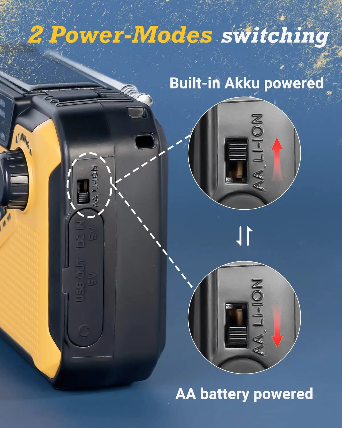 VigiloSafe | Notfallradio | Powerbank | LED-Taschenlampe | SOS-Alarm | Camping & Outdoor