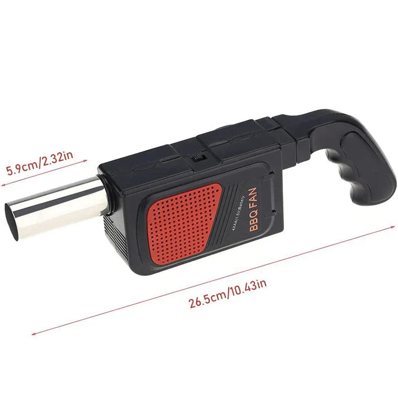 GrillBoost | Elektrischer BBQ-Lüfter | Tragbar & Handlich | Für Kohlegrill & Camping