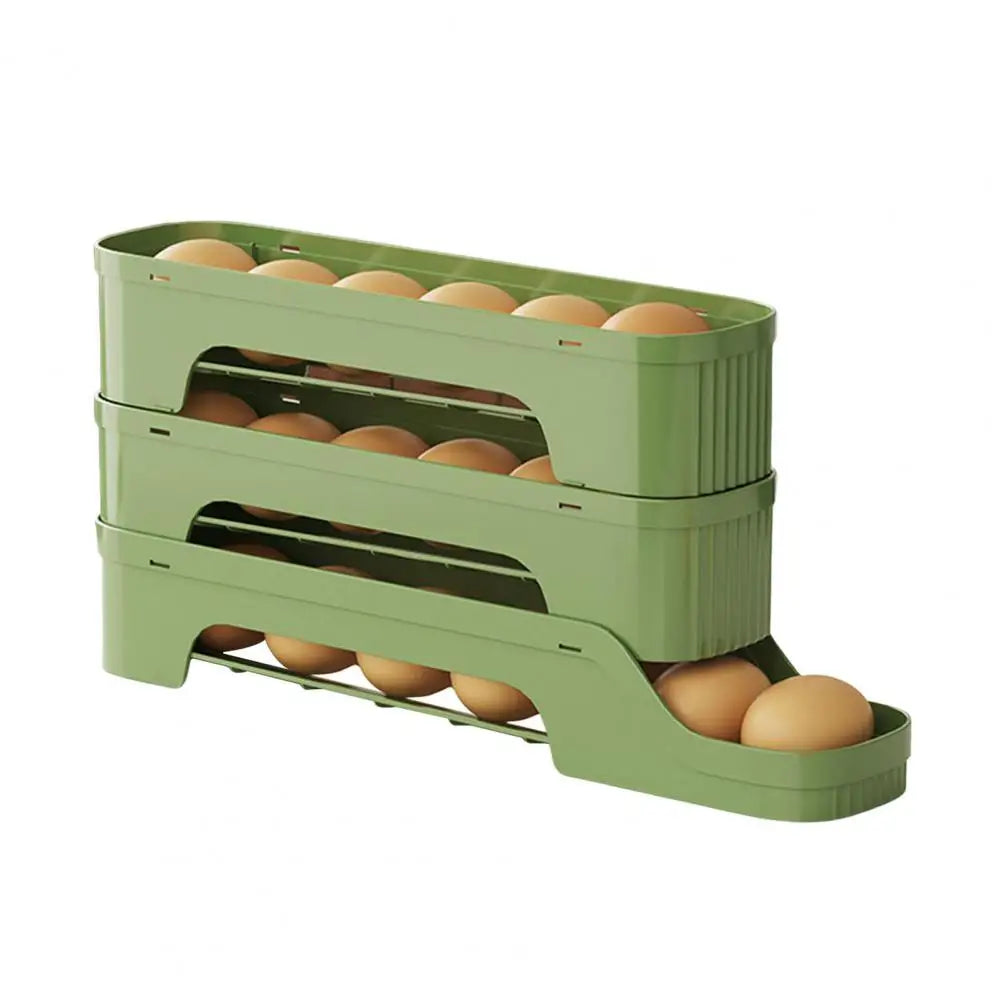 EggMate | Selbstrollende Eierbox | Platzsparend & Praktisch | Flexibles Design