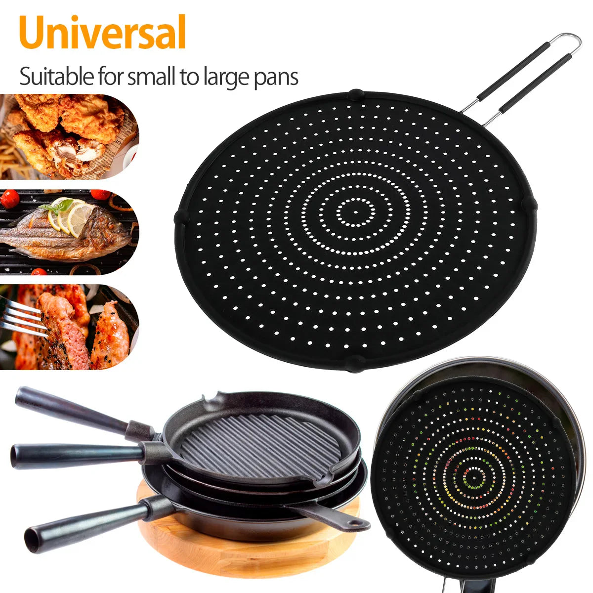CookMaster FlexGuard | Spritzschutzdeckel | Hitzebeständig & Multifunktional | Spülmaschinengeeignet