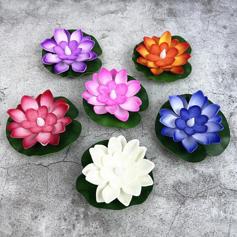 GlowLotus Solar-Lotuslampe | Wassersensor | Warmweißes Licht für Teich & Garten