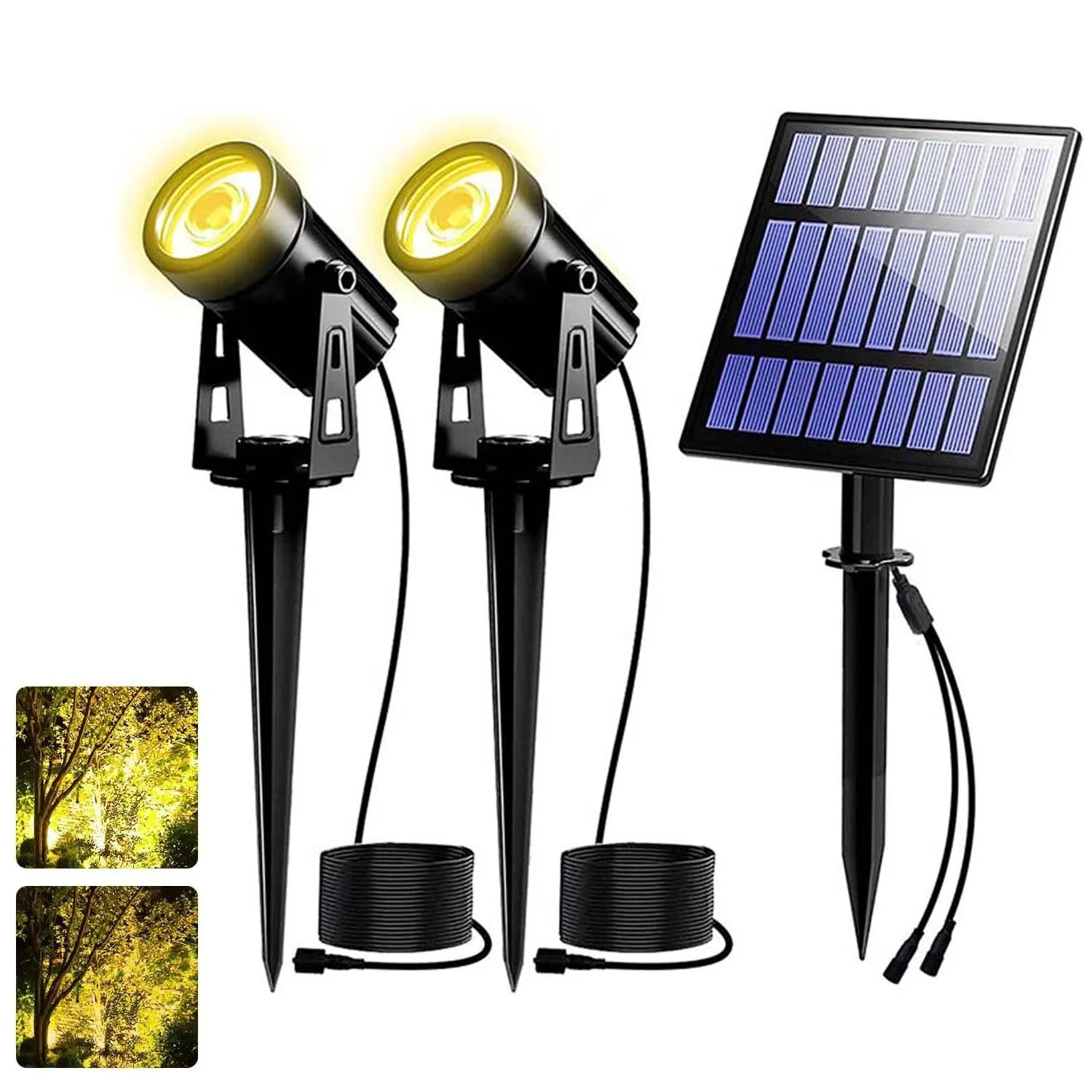 GlowRay DuoColor Solar Gartenstrahler | 2 Lichtfarben | Wetterfest & Leistungsstark | Solarbetrieben