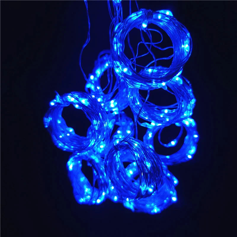 LumiDrape LED-Vorhanglichter | USB-Betrieben & Fernbedienung | 8 Beleuchtungsmodi | 100 bis 600 LEDs | Warmweiß, Weiß, Mehrfarbig | Ideal für Weihnachts- & Partydekoration