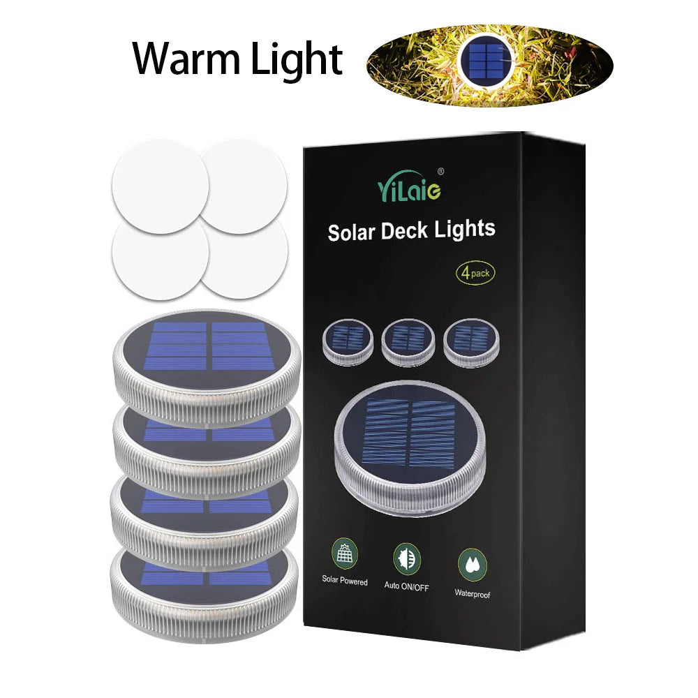 LumaPath Solarleuchten Set | IP68 Wasserdicht | Kabellos & Selbstklebend | 360° Licht