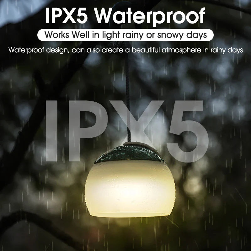 CampGlow | USB Zeltlampe | Leicht & Kompakt | Wetterfest & Wiederaufladbar | Für Outdoor & Notfälle