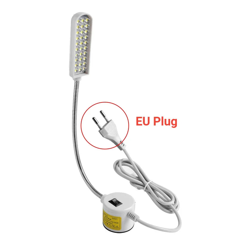 BrightFlex LED-Arbeitsleuchte | Magnetischer Standfuß | Flexibler Schwanenhals | Präzisionsbeleuchtung für Werkstatt & Nähmaschinen