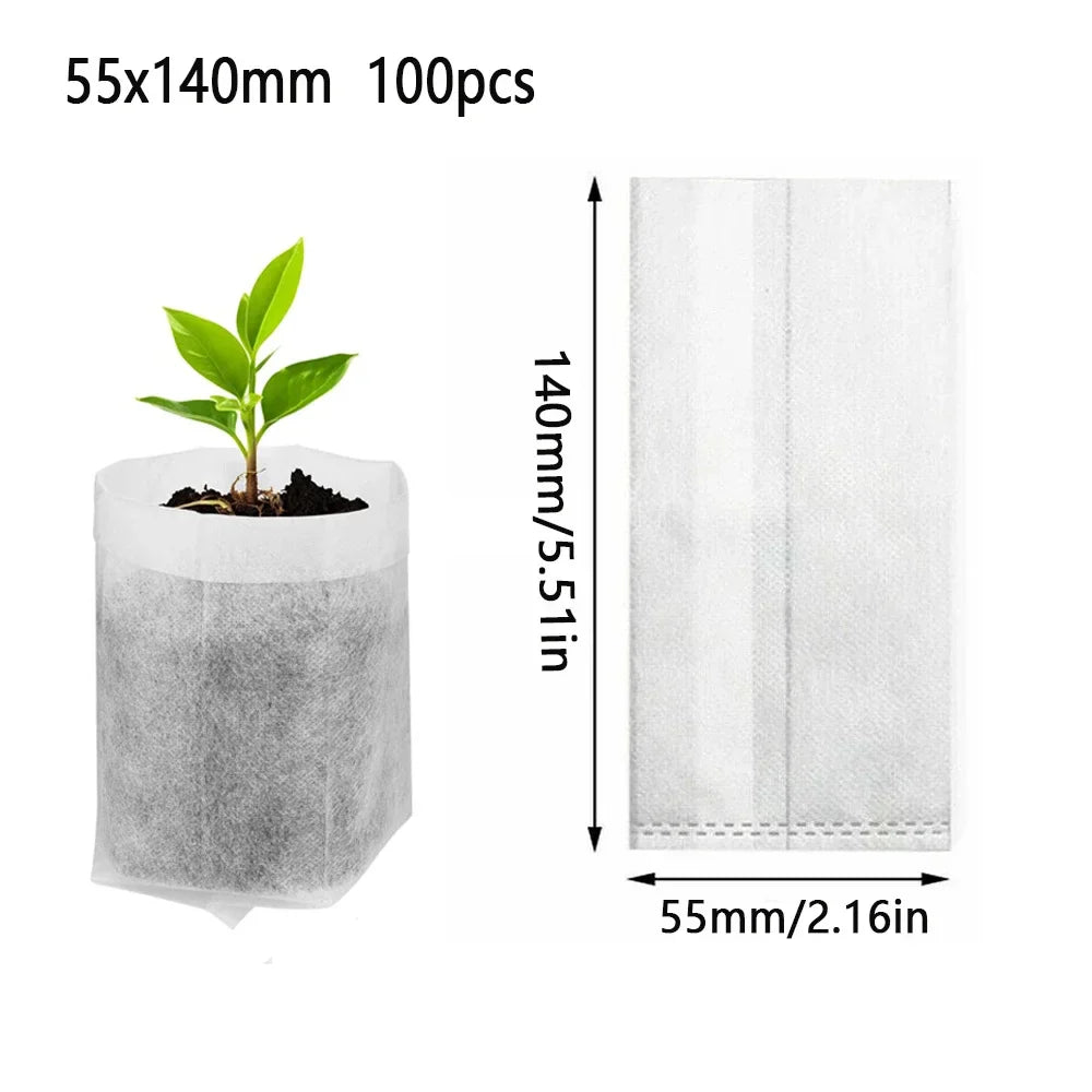 Rootiva Pflanzsäcke | Atmungsaktiv & Biologisch Abbaubar | Für Gemüse, Blumen & Setzlinge