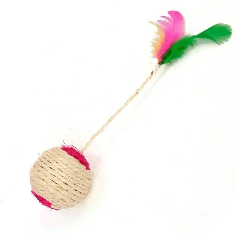PawSisal | Kratz- & Spielball für Katzen | Natürliches Sisal, Robust & Farbvarianten | Für Krallenpflege & Aktivbeschäftigung