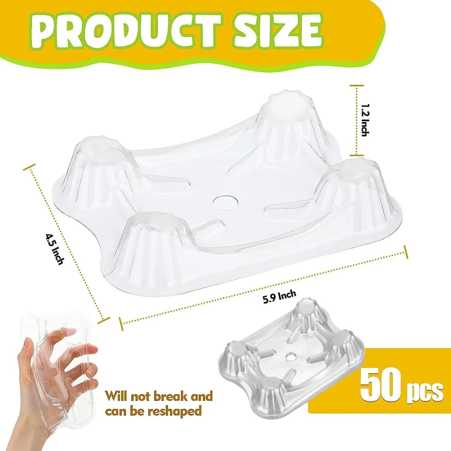FruitGuard | Melonen- und Gemüsehalter | 50er Set | Robustes Kunststoffdesign | Fördert Gesunde Fruchtentwicklung