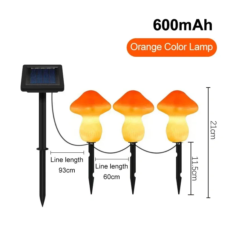 GlowShroom | 3er-Set Solar-Pilzleuchten | Warmweißes LED-Licht | Für Garten, Terrasse & Hochzeiten
