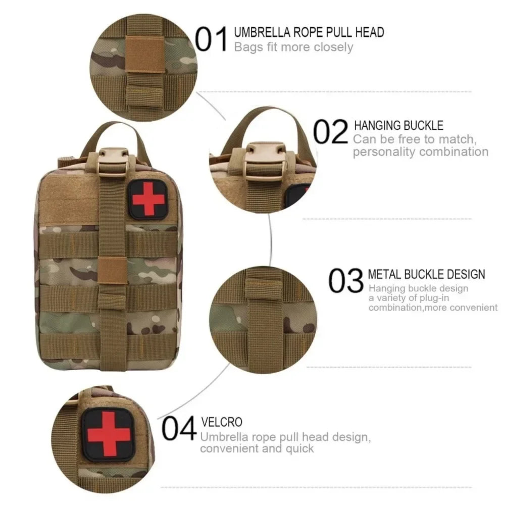 MedTacX | Erste-Hilfe-Tasche | Robust, MOLLE-kompatibel & wetterfest | Outdoor & Notfall