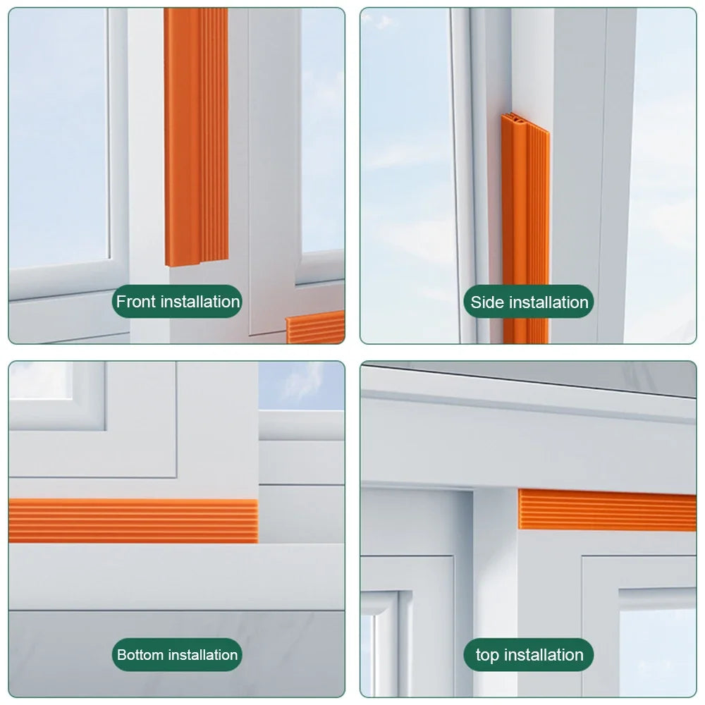 ThermoBlock Türdichtung | PVC Zugluftstopper | Geräuschschutz | 2m Zuschneidbar