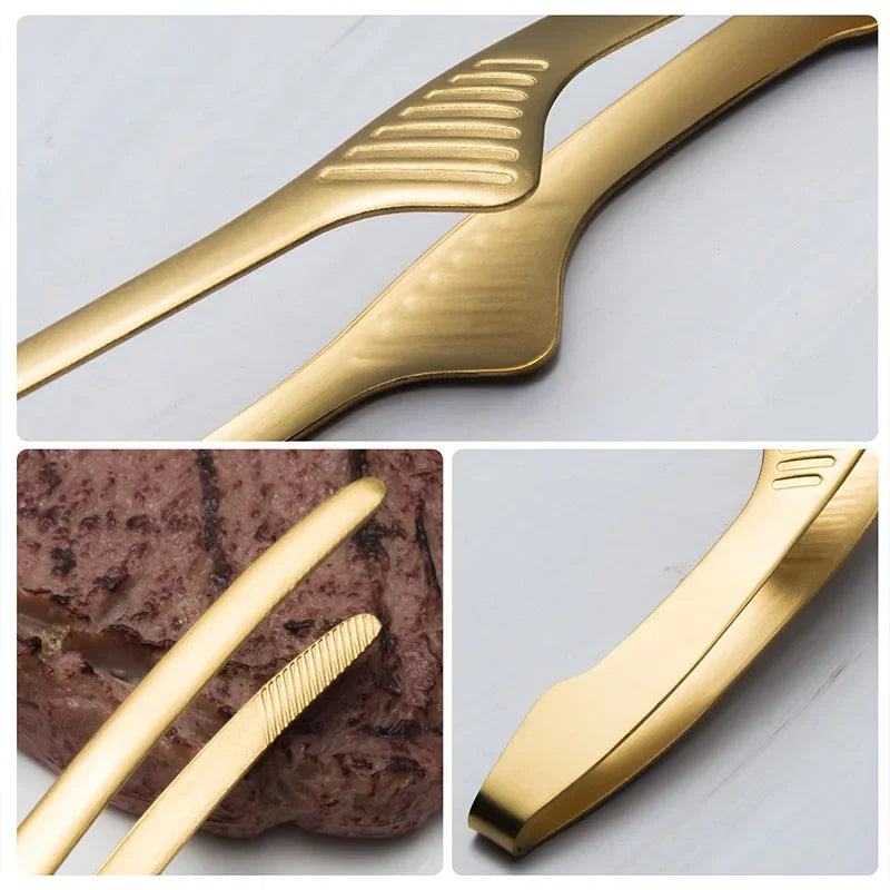 Taviso Küchenzange | Rutschfest & Selbststehend | Für Grill & Küche | Edelstahl & Silikon