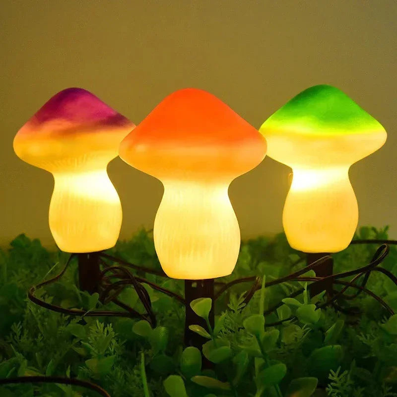 GlowShroom | 3er-Set Solar-Pilzleuchten | Warmweißes LED-Licht | Für Garten, Terrasse & Hochzeiten