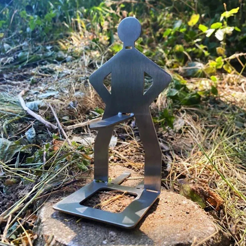 GrillBuddy FunSkewer | Witziger Wursthalter im Design eines Menschen | Edelstahl | Ideal für BBQs und Camping