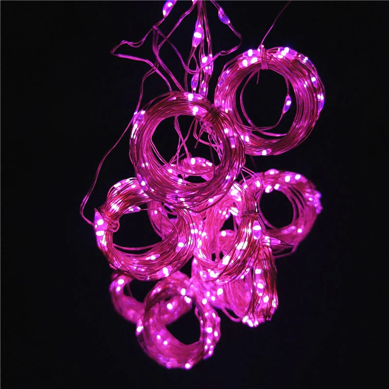LumiDrape LED-Vorhanglichter | USB-Betrieben & Fernbedienung | 8 Beleuchtungsmodi | 100 bis 600 LEDs | Warmweiß, Weiß, Mehrfarbig | Ideal für Weihnachts- & Partydekoration