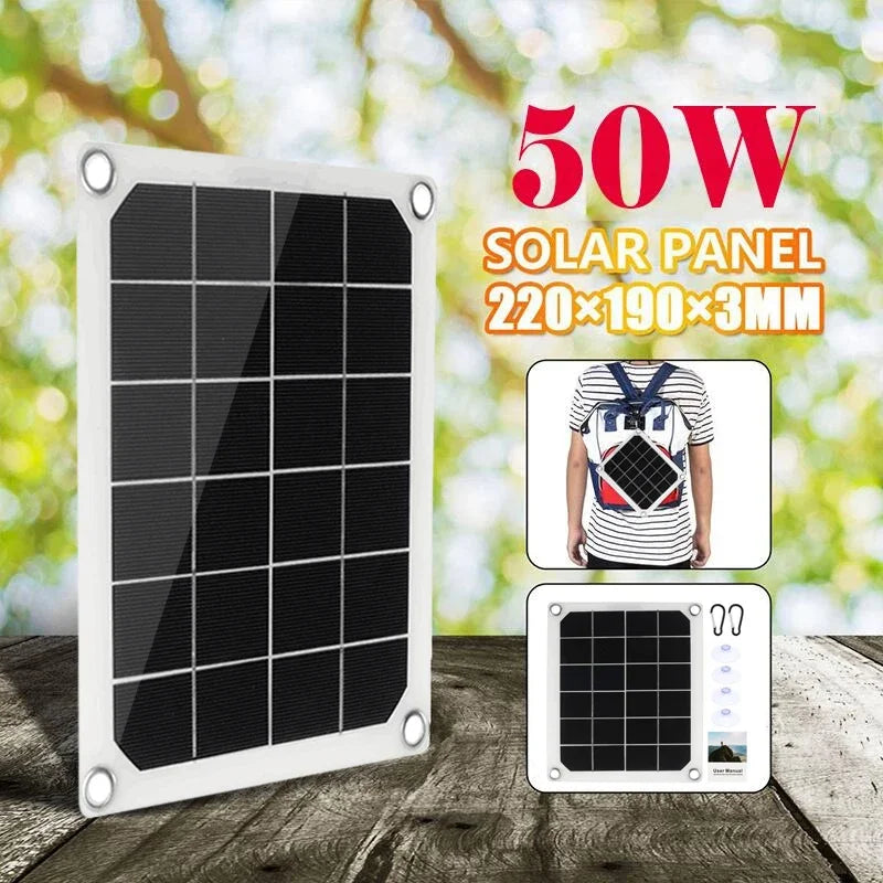 SolarFlex Max | 50W Solarpanel | Tragbar & Flexibel für Outdoor & Notfall