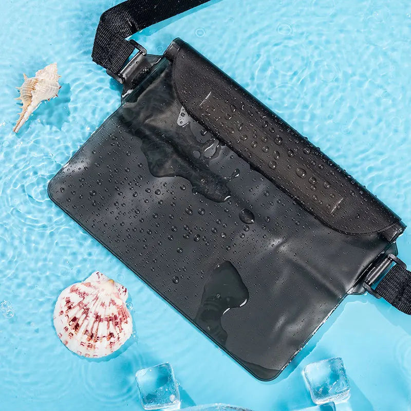 DryGo Wasserdichte Hüfttasche | 3-Fach Versiegelt | Verstellbarer Gurt | Für Strand & Outdoor