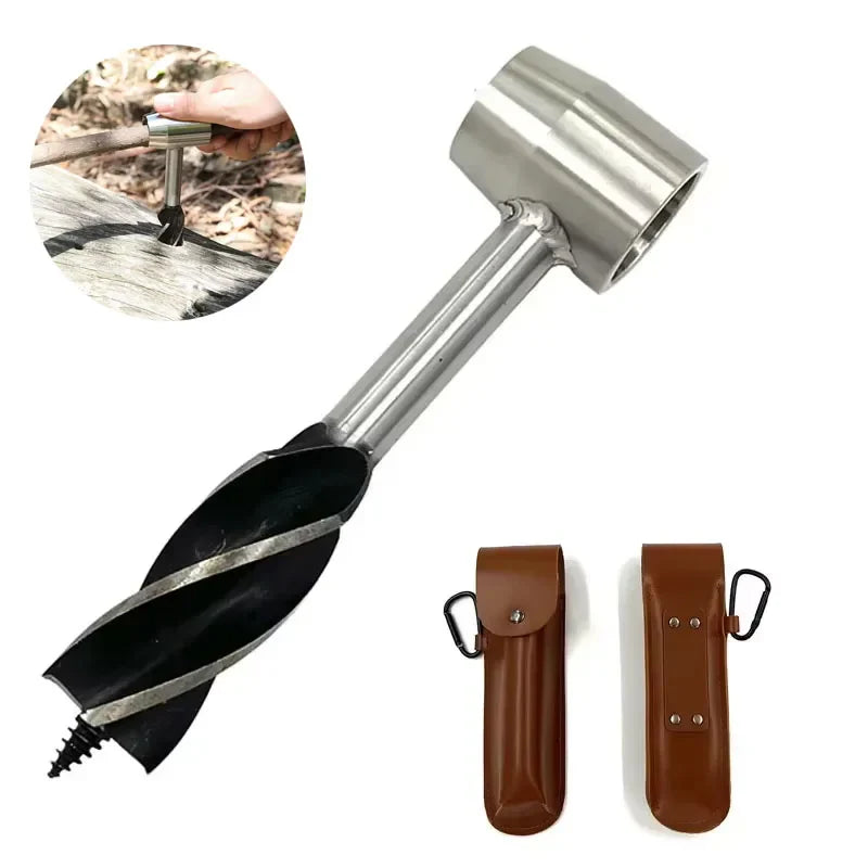 SurvivorPro | Bushcraft Handbohrer | Scharfer Präzisionsbohrer | Robuster Carbonstahl