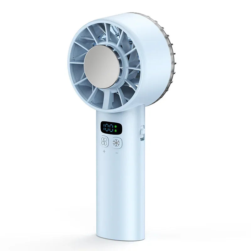 FrostCool Mini-Eisventilator | High-Speed Kühlung | USB-Aufladung & LED-Display