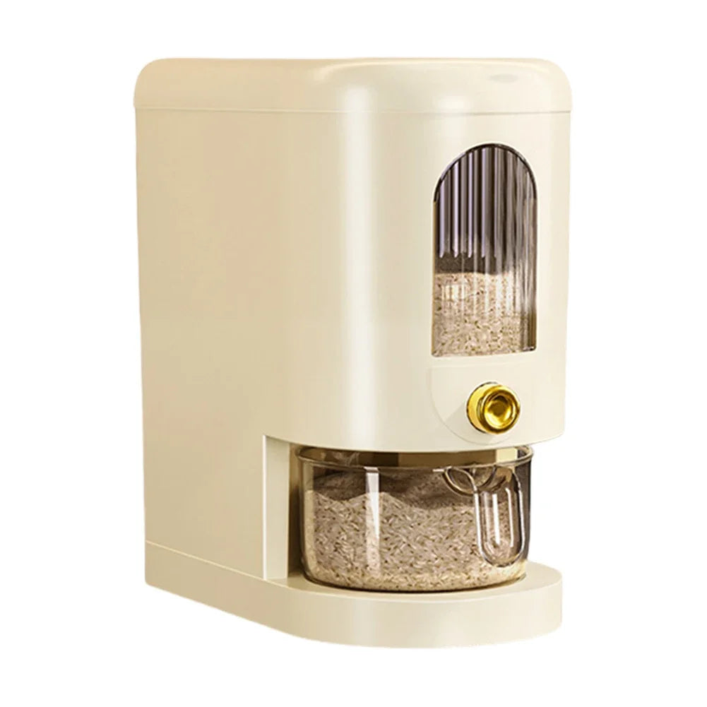 GrainSafe | Automatischer Reisspender | Hygienisch & Luftdicht | Mit Integriertem Schädlingsschutz | Für Reis, Getreide & Mehr