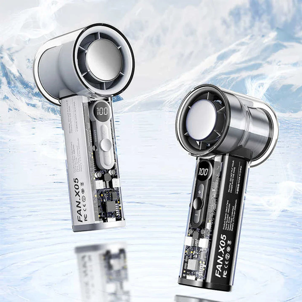 BreezeVibe | Mini USB Ventilator | Halbleiter-Kühlung | Stufenlose Windkontrolle | Kompakt & Mobil