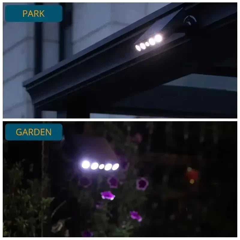 LumaVita Solarlicht | Mit Bewegungsmelder | 4 LED | Wetterfest & Kabellos