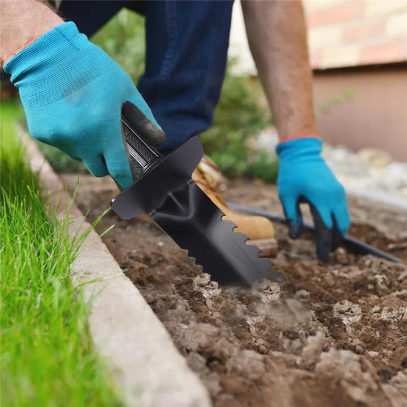 DigMaster Grabspaten | Doppelt Gezahnte Schneidkanten | Ergonomischer Griff | Für Garten & Outdoor