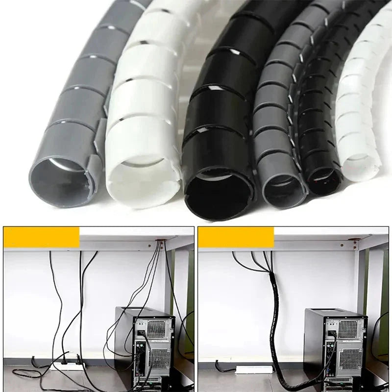 Twistilo Kabelspirale | Kabelmanagement in Spiralform | Flexibel & Wiederverwendbar | Für Büro & Zuhause