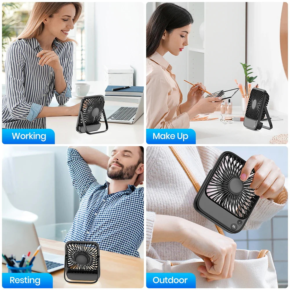 FrescoMini 3-in-1 Ventilator | Akku & Powerbank | USB | Leise & Tragbar