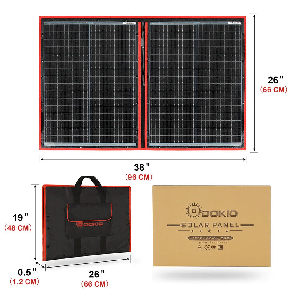 SunVoyager Fold 100W | Tragbares Solarpanel | Hohe Effizienz | Mit Laderegler | Für Camping & Outdoor