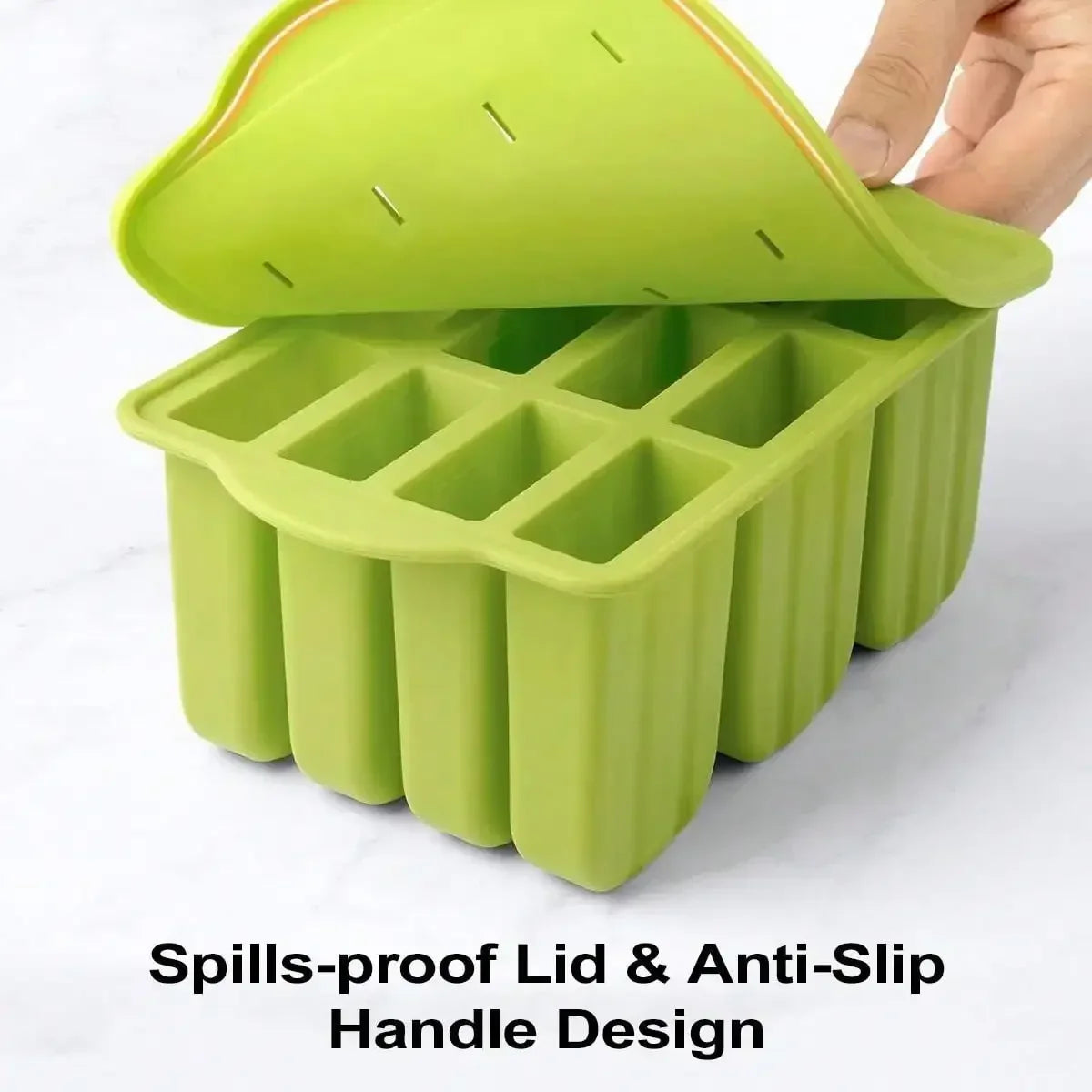 PopFreeze | Silikon Eisformen-Set | BPA-frei & Wiederverwendbar | Mit Holzstielen für DIY Eis
