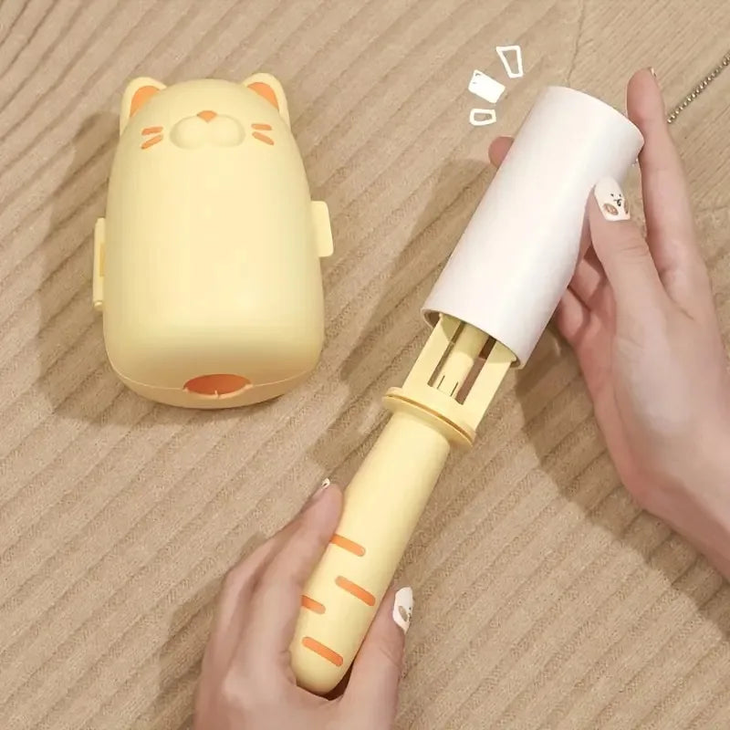LintKitty | Fusselroller im Katzen-Design | Kompakt, Hygienisch & Effektiv | Für Kleidung, Möbel & Unterwegs