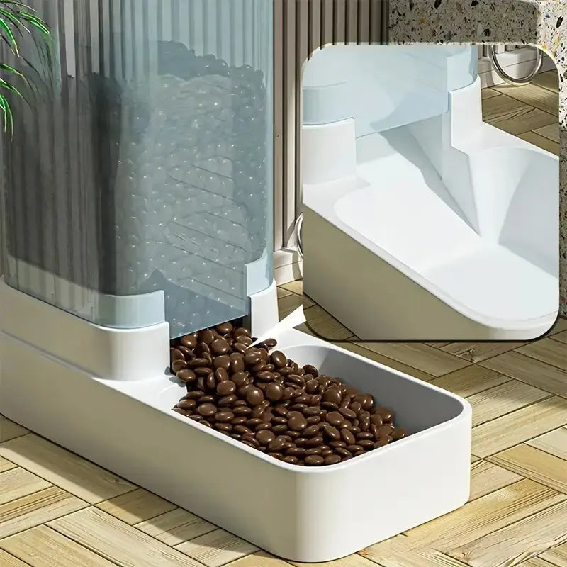 PetFlow Plus | Futter- und Wasserspender | Automatisch & Stromfrei | BPA-frei