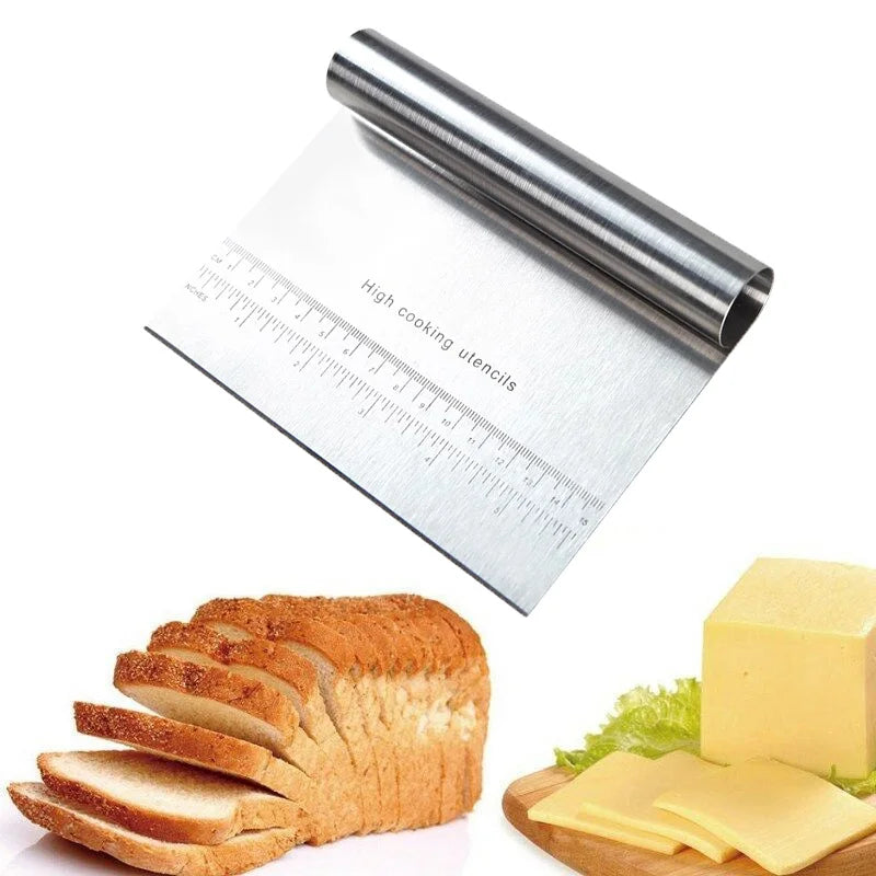 CulinaEdge Küchenschaber | Edelstahl | Mit Maßskala & Vielseitiger Anwendung