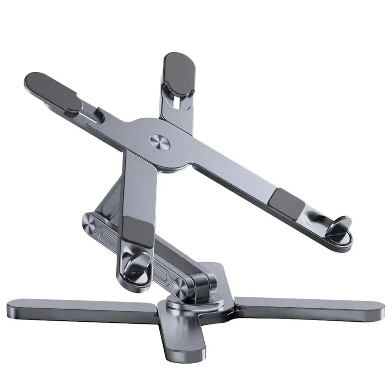 ErgoLift SteelStand | Laptop-Ständer Aluminium | Höhenverstellbar & Faltbar | Für Büro & Homeoffice
