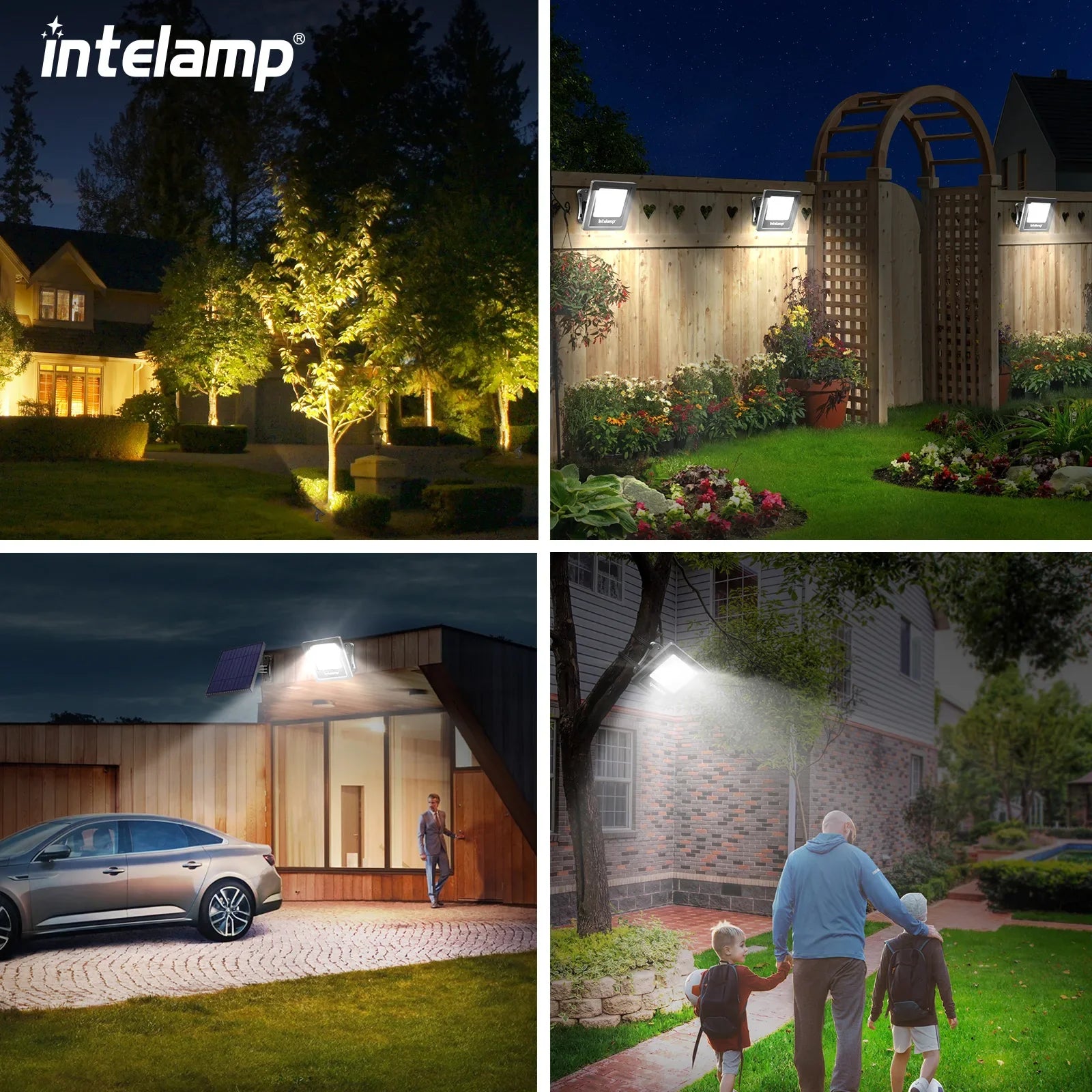 LumiMax Solar LED Strahler Set | 1200 Lumen | 2er Set | Wetterfest & Flexibel