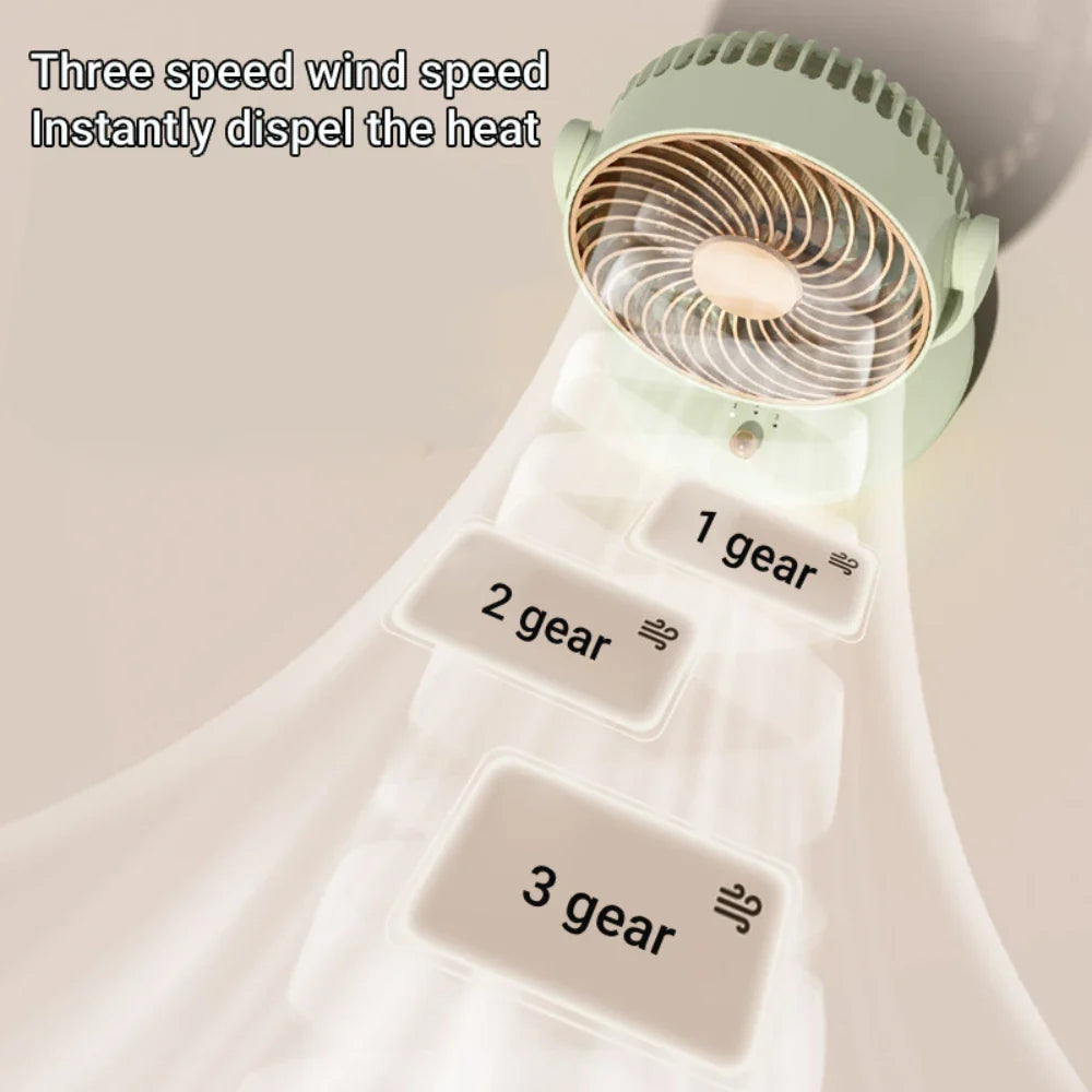 AirWhirl Tischventilator | Kompakt & Leise mit 360° Rotation