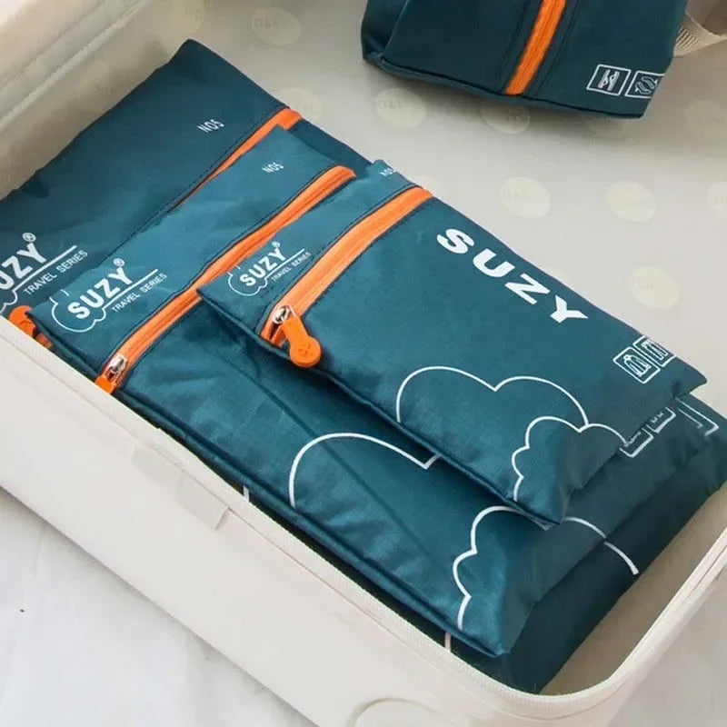TravelEase Organizer Set | 7-teilig | Platzsparend | Wasserabweisend