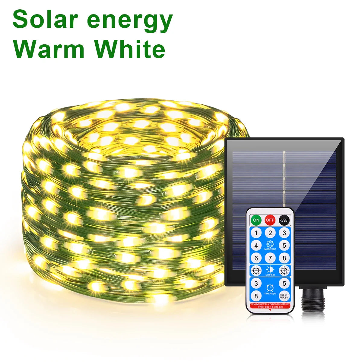 BrightAura SolarChain | Solar LED Lichterkette | Schnelllade & Wetterfest | Fernbedienung