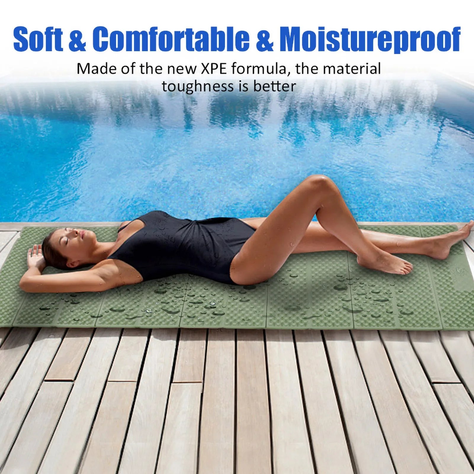 Campory Faltmatte | Ultraleicht & Wasserdicht | Egg-Groove Komfortstruktur | Outdoor Isomatte